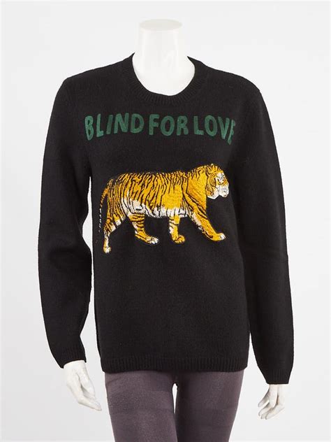 blind for love gucci sweater replica|Black Wool 'Blind for Love' Sweater Size XS .